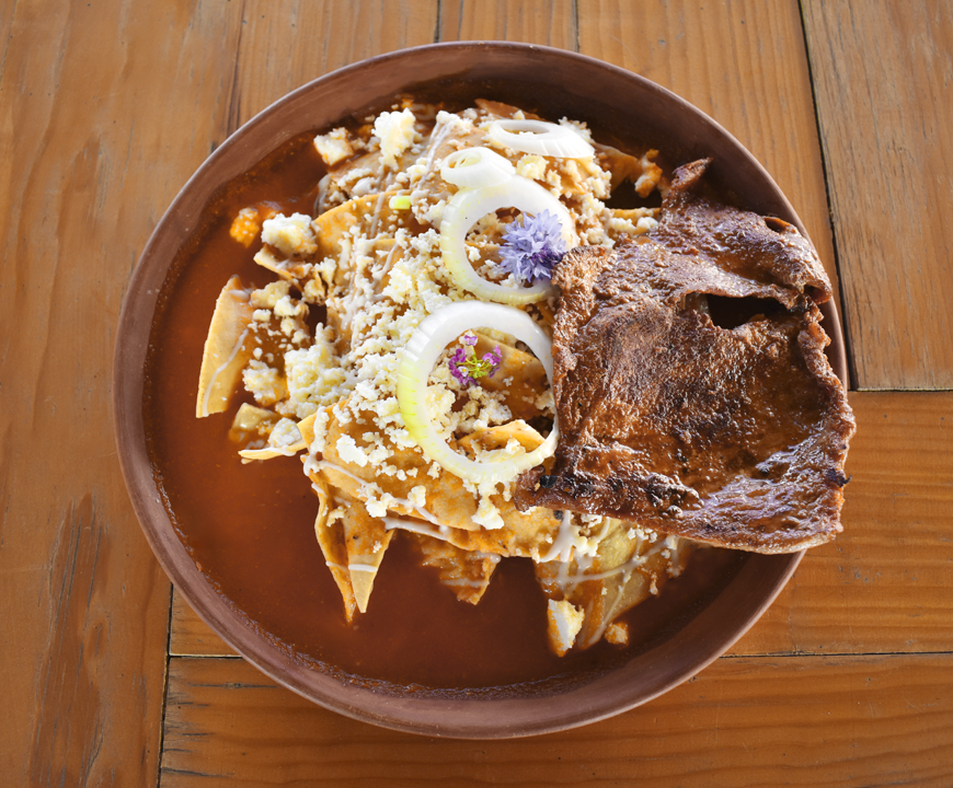 Chilaquiles con cecina